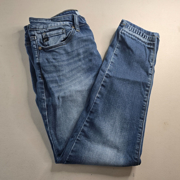 KanCan Jeans Women's 28 Blue Button Fly Skinny Medium Wash Fade Ankle - Picture 9 of 16